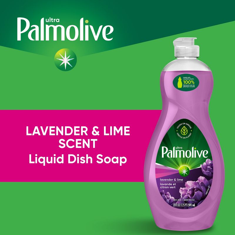 Palmolive Lavender and Lime Ultra Dishwashing Liquid Dish Soap - 20 fl oz, 4 of 13