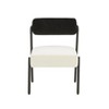 Jolene Velvet Accent Chair Black, Cream 20.8"W x 24.3"D x 29"H - 3 of 4