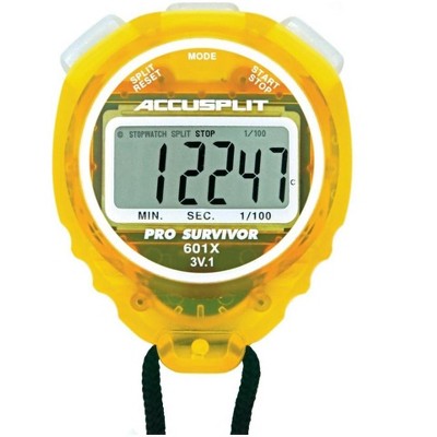 Accusplit A601X Pro Survivor Stopwatch | Get Maximum Performance with the Million-Cycle No-Fail Switches | Extra-Large Digital Display