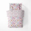 Bacati - Little Dino Girls Fuchsia/Aqua Muslin 5 pc Toddler Bedding Set with Dec Pillow - 3 of 4