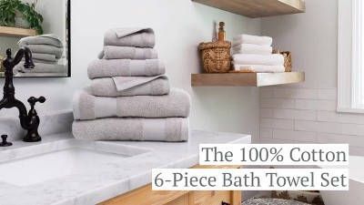 Becky Cameron 6-Piece White Ultra Soft Cotton Bath Towel Set  IH-TO520-6PK-WH - The Home Depot