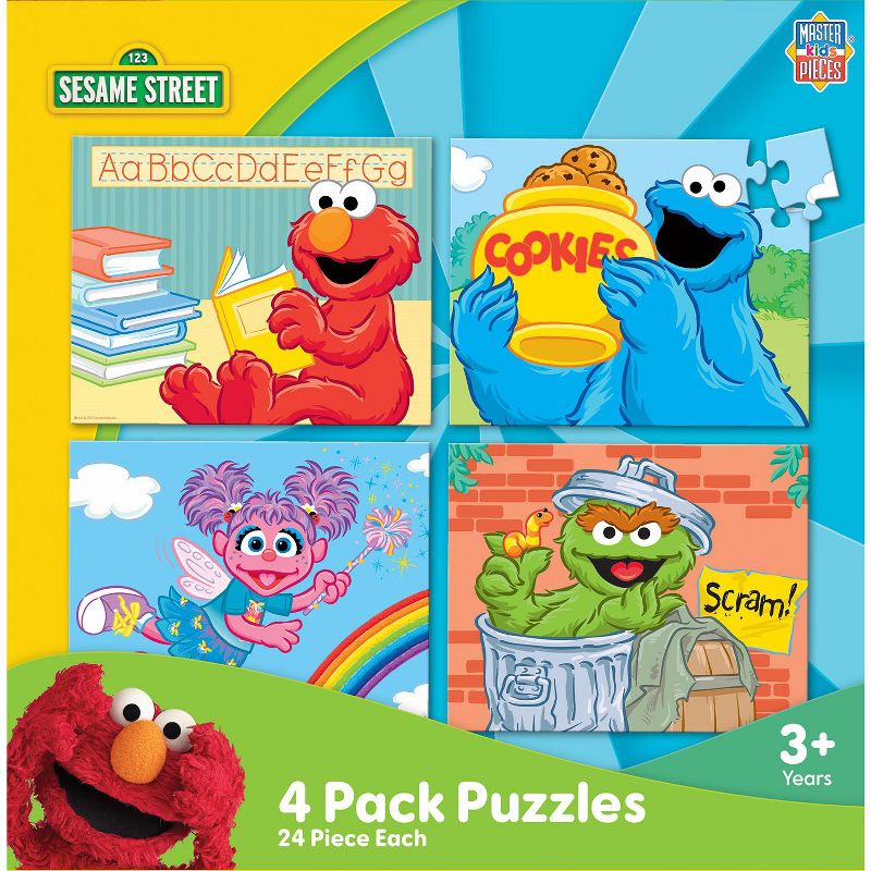 MasterPieces Kids Puzzle Bundle - Sesame Street 4-Pack 24 Piece Jigsaw Puzzles, 2 of 10