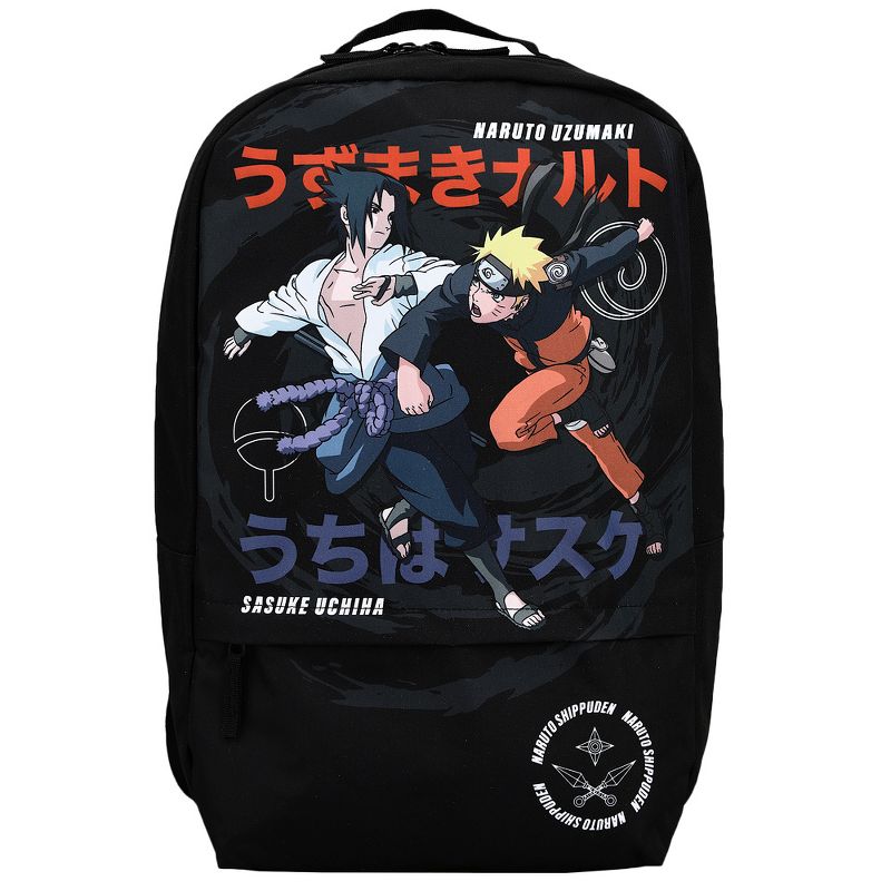 Naruto Anime Cartoon Naruto & Sasuke Character Backpack, 1 of 7