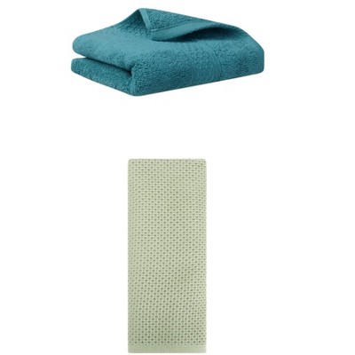 REGALWOVEN Solid Absorbent Soft Cotton Hand Towels for Bathroom Hotel and Spa 13" x 30" 2 Pcs