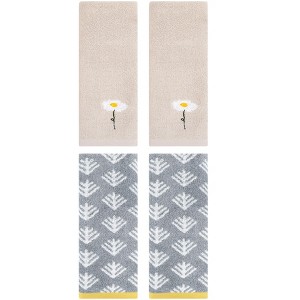 REGALWOVEN 4 Pcs Soft Absorbent Cotton Hand Towels - 1 of 4
