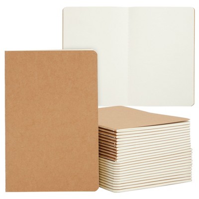 Paper Junkie 48 Pack Mini Blank Books, Bulk Kraft Paper Sketch Pads For  Classroom, Party Favors, Journals For Kids, 24 Sheets, 4x4 : Target