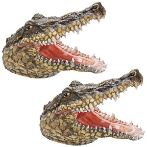 Design Toscano Chomper's Gonna Get You Crocodile Statue: Set of Two - 1 of 3