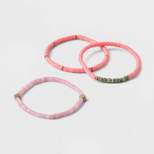 Semi-Precious Quartz Heishi Stretch Bracelet Set 3pc - Universal Thread™