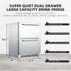 33 Inch Refrigerators, 5.12 Cu.Ft Under Counter Refrigerator with Removable Inside Basket, Built-In and Freestanding Beverage Refrigerator - 4 of 4