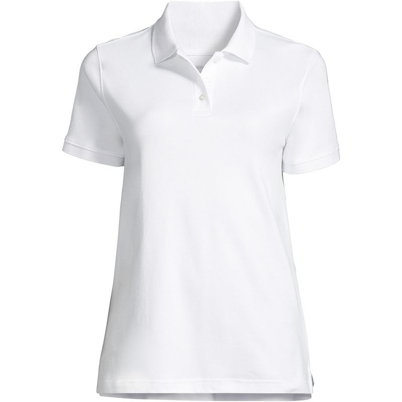 Lands' End School Uniform Women's Tall Short Sleeve Interlock Polo Shirt, 1 of 6