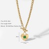 Sunburst Heart / 2-Tone Interlocking/CZ Evil Eye/Single Pearl/Love Heart Necklace for Women 18K Gold Chain Necklace Protection Prayer Faith Jewelry - 4 of 4