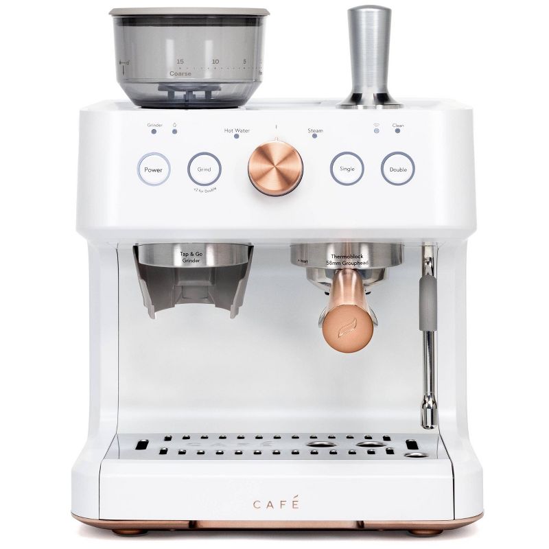 CAFE Bellissimo Semi-Automatic Espresso Machine + Frother Matte White, 2 of 7