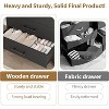 46.6" Tall Dresser for Bedroom, Storage cabinet with 6 drawers Freestanding, Wooden Closet Storage Chest for Living Room, Natural Oak+Black - 4 of 4