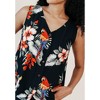 POPLINEN Ada Tropical Print Tank - Black  Large - 4 of 4