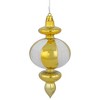 Northlight 8ct Gold Shiny Finish Shatterproof Finial Christmas Ornaments, 6" - 3 of 4
