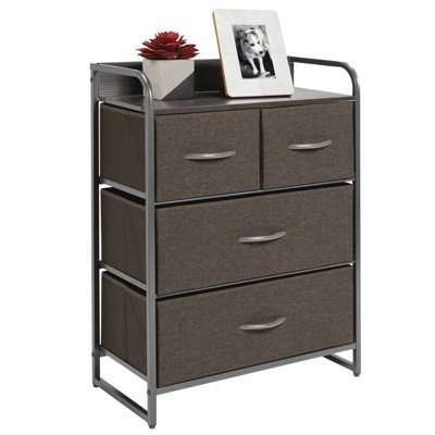 mDesign - Brandclub - mDesign Dresser Storage Furniture Organizer - Large  Standing Unit for Bedroom, Office, Entryway, Living Room and Closet - 7  Removable Fabric Drawers - Bronze/Linen