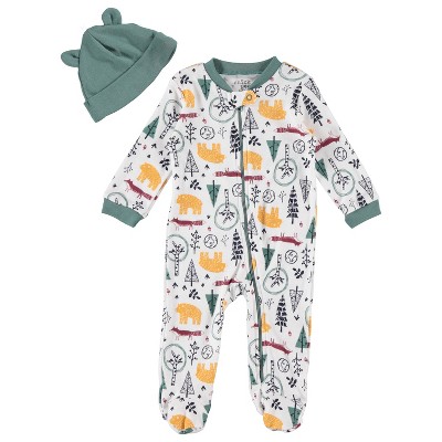 Chick Pea Gender Neutral Baby Clothes Footed Pajama Set For Sleep And ...