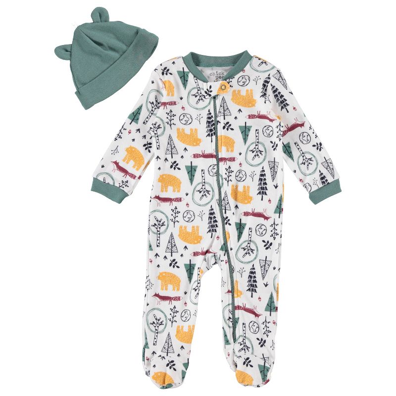Chick Pea Chick Pea Gender Neutral Baby Clothes Tight Fit Pajama Set for Sleep and Play, 1 of 3