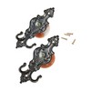 Unique Bargains Curtain Holdbacks Jade-inspired Hooks Iron Plastic 6.30"x2.24" 1 Pair - 4 of 4