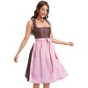 Womens Dress Costumes for Traditional Carnival Halloween Cap Sleeve Jacquard Button Front 2 Piece Dress - 3 of 4