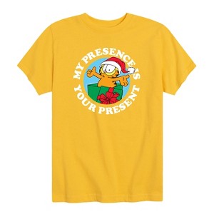 Boys' - Garfield - My Presence Is Your Present Short Sleeve Graphic T-Shirt - 1 of 4
