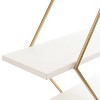 Kate & Laurel All Things Decor 31"x7"x31" Daxton Wood and Metal Wall Shelf White: Modern Luxury Shelving, Includes Mounting Hardware - 2 of 4