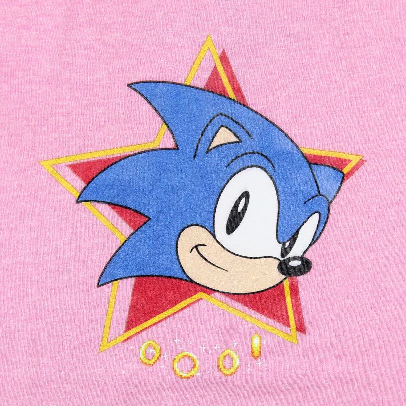 Sonic The Hedgehog Girls' Classic Sonic Face Kids Video Game T-Shirt, 2 of 4