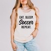 Simply Sage Market Eat Sleep Soccer Repeat Garment Dyed Tank - 2 of 3