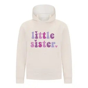 Everyday Kids Little Sister Girls Pullover Hoodie – Cute Pastel Sibling Sweatshirt - 1 of 4