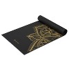 Gaiam Metallic Bronze Printed Yoga Mat - Black (6mm) - image 3 of 4