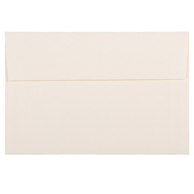 JAM Paper A8 Strathmore Invitation Envelopes 5.5 x 8.125 Natural White Linen 59763