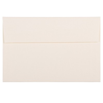 JAM Paper A8 Strathmore Invitation Envelopes 5.5 x 8.125 Natural White Linen 59763