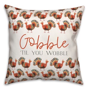 Creative Products Gobble Til You Wobble 18 x 18 Indoor / Outdoor Pillow - 1 of 3