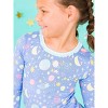 RuffleButts SoftSnooze Big Girls Ruffle Long Sleeve Pajama Set - 3 of 4