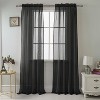 RT Designer Collection Celine Sheer Luxurious Modern Design Curtain Panel 54" x 84" Black - 2 of 4