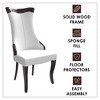 LeisureMod Dining Chair Upholstered in Leather/Velvet Cozy Accent Kitchen Chair with Rubberwood Legs Novara Series Set of 2 - 4 of 4