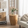 CAVINAS Circle Coffee Table, Modern Hidden Storage Furniture, Coffee Table with Storage for Dining Room, Living Room - 2 of 4