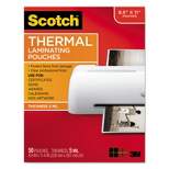 Scotch Letter Size Thermal Laminating Pouches 5 mil 11 1/2 x 9 50/Pack TP585450