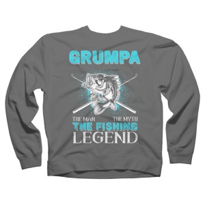 Adult Design By Humans Grumpa Man Myth Fishing Legend By HoangCathrine Sweatshirt - 1 of 2