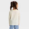 Toddler Girls' Long Sleeve Graphic T-Shirt - Cat & Jack™ Cream - 2 of 3