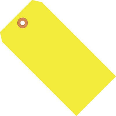 Box Partners Shipping Tags 13 Pt. 5 3/4" x 2 7/8" Fluorescent Yellow 1000/Case G12071A