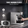 VEVOR 12 Cups Commercial Drip Coffee Maker, Coffee Maker Machine with 3 Glass Carafes and 3 Warmer Plates, Silver - 4 of 4