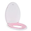 Elongated Toilet Seat with Toddler Seat Built in - Fits Both Adults and Children, Soft-Close & Non-Slip Design, Easy Installation & Cleaning, Pink - 2 of 3