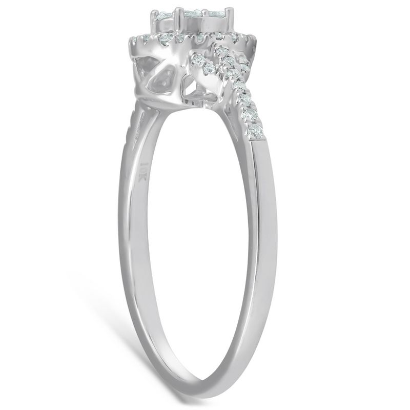 Pompeii3 1/4Ct Halo Diamond Engagement Ring 10k White Gold, 3 of 5