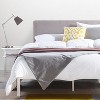 Full KERT Metal & Wood Platform Bed Frame with Upholstered Headboard, Mellow - 3 of 4