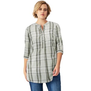 ellos Breezy Cotton Henley Tunic - 1 of 4
