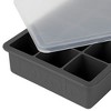 Tovolo Coffee, Bartender Accessories  Perfect Cube Ice Tray (Charcoal), Set of 1 With Lid - 3 of 4