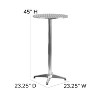 Emma and Oliver 23.25" Round Aluminum Indoor-Outdoor Bar Height Table with Flip-Up Table - 3 of 4