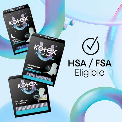 Kotex BioCare Ultra-Thin Heavy Absorbency Pads with Wings - 24ct