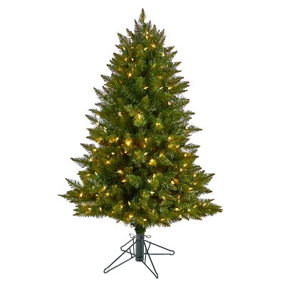 4ft. Spruce Artificial Christmas Tree with 200 Color Changing LED Lights & 400 Branches – Compact Tech Holiday X-Mas Tree
